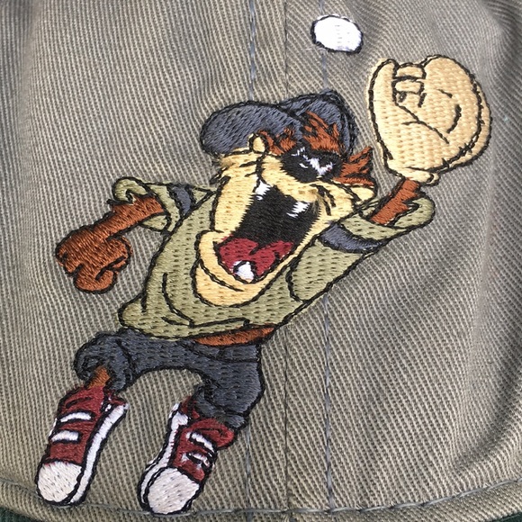 VTG 90s Looney Tunes Tasmanian Devil Baseball Cap - Picture 2 of 6